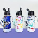 16oz Kids Stainless Steel Water Bottle – Vacuum Insulated, 3D Printed Design, Leak-Proof & BPA-Free, Cold 24H Hot 12H, Fun Styles for Boys & Girls – Perfect Gift for Students, School & Outdoor Activities