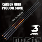 PREDAIDR SP Series Carbon Fiber Pool Cue 58" – Professional Low Deflection Billiard Cue Stick 12.5mm Tip Leather Grip 3/8x8 Pin Joint 19-20oz