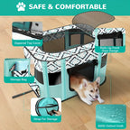 Foldable Pet Playpen with Storage Bag – Portable Indoor Outdoor Dog Cat Exercise Kennel & Puppy Kitten Playpen, 4 Sizes M/L/XL/XXL for Cats Dogs Rabbits, Travel & Camping Ready