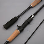 Carbon Fiber Lure Fishing Rod 180cm – Lightweight M-Power Two-Section Rod with Wooden Handle, Universal for Freshwater & Saltwater, Ideal for Bass Trout & All-Water Lure Fishing