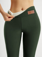 Women's Fleece Lined Leggings High Waist Thermal Warm Slim Fit Yoga Pants Winter Sports Tights 2 Colors S-XXL