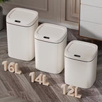 Inductive Smart Trash Can with Sealed Lid and Odor-Proof Technology Touch Control Switch Hands-Free Automatic Sensor Waste Bin Easy-to-Clean for Office Bathroom Bedroom Kitchen