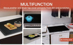 Silicone Electric Stove Top Cover Mat 28"x20" – Heat-Resistant Up to 450°F, Non-Slip Washable Ceramic Glass Cooktop Protector, Extra Large Flat RV Range Cover & Multipurpose Kitchen Mat, Black