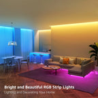 LED Strip Lights 100ft RGB Color Changing – Smart Remote Control, Stepless Dimming, Flashing & DIY Modes, Indoor TV Backlight, Bedroom, Living Room, Stairs, Party & Holiday Decor