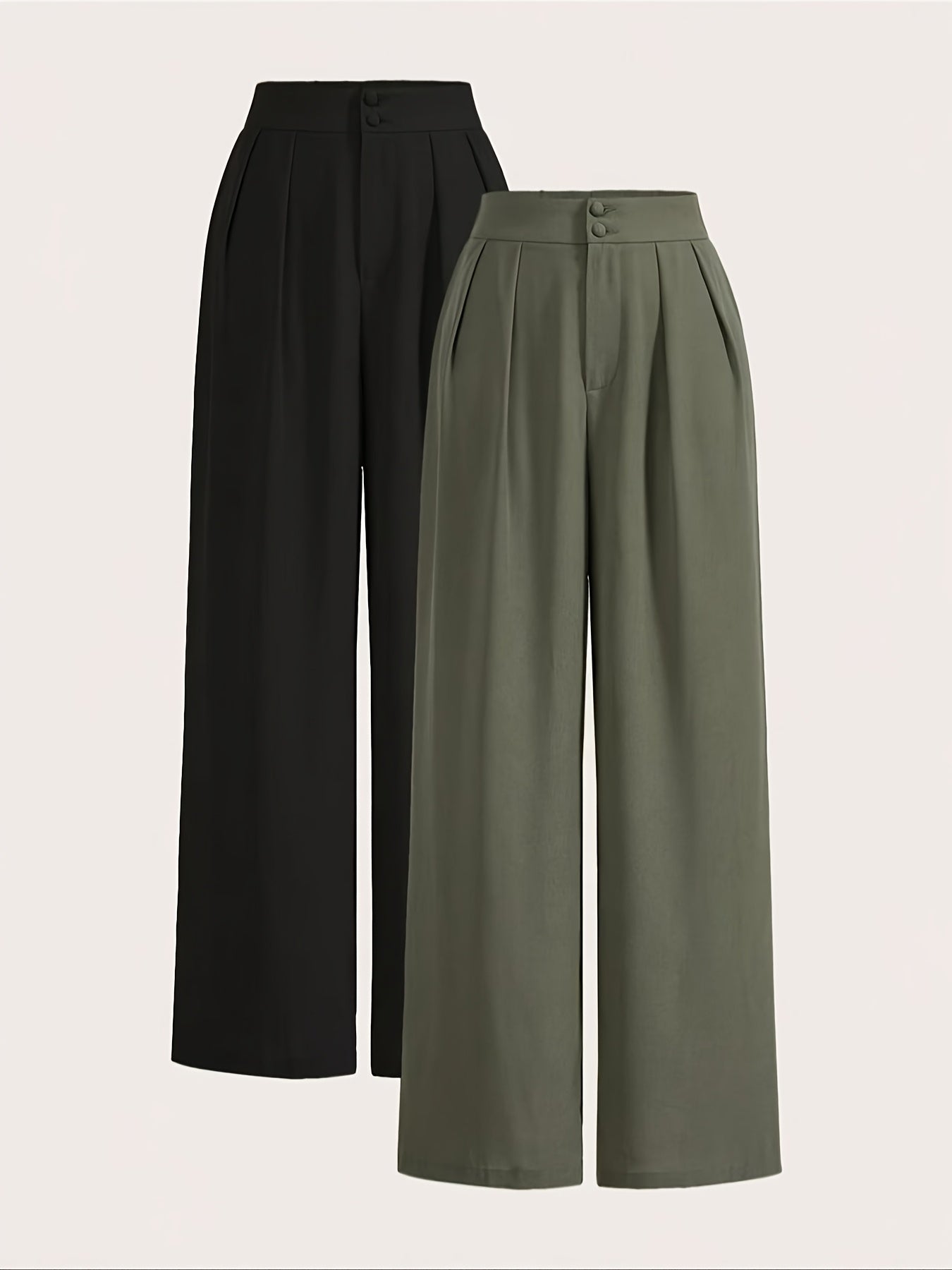 High-Waisted Wide-Leg Pants Two-Piece Set for Women – Trendy Matching Outfit, Casual & Chic Loungewear Coord Set