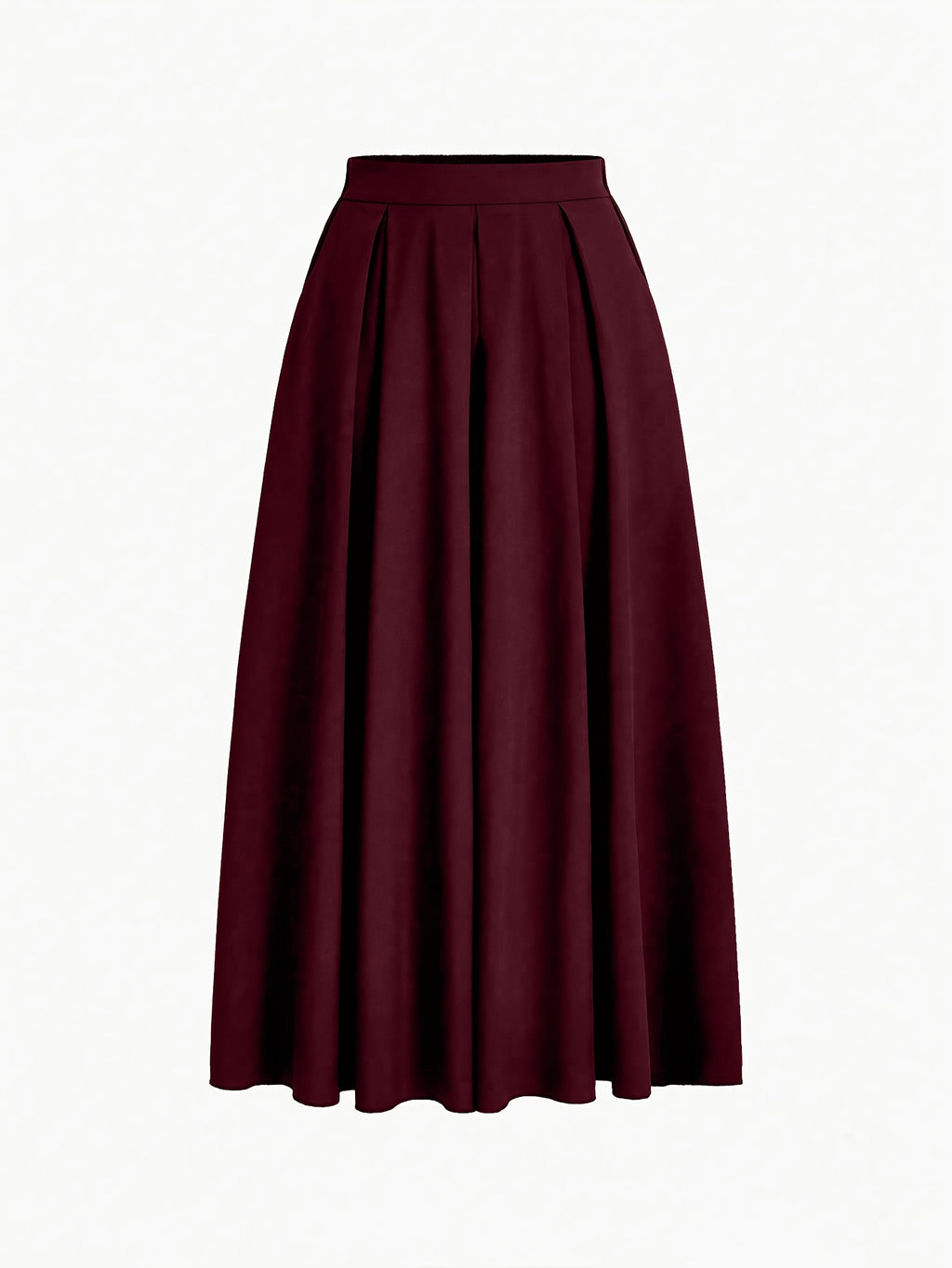 Women's High Waist A-Line Maxi Skirt Solid Color Flowy Elegant Long Skirt 97% Polyester Stretch Casual All-Season Skirt XS-XXL