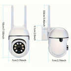 WiFi Security Camera 2-Pack 3MP Full HD - Night Vision, 2-Way Audio, Motion Detection & Real-Time Alerts, IP54 Waterproof Indoor Outdoor Surveillance Camera with App Remote Access & USB