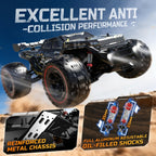 1:10 Brushless RC Car for Adults 37+ MPH - 4WD High Speed Off-Road Monster Truck, 2x3S 11.1V Battery 40-Min Runtime, Metal Gear Servo, Oil-Filled Shocks, Extra Swing Arms | Professional RC Crawler Gift