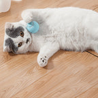 Electric Automatic Cat Ball Toy with Teaser Stick - Smart Self-Rolling Interactive Ball for Cat Boredom Relief & Self-Entertainment, Indoor Kitten Exercise Toy, Auto Rolling Cat Supplies