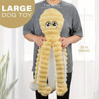 Squeaky Octopus Plush Dog Chew Toy – Interactive Stuffed Squeaker Toy for Puppies & Dogs, Soft Teeth Cleaning Chewable Animal Toy for Small Medium Large Breeds, Cute Gift, 5 Colors