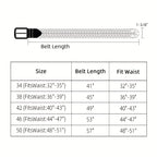 Men's Leather Braided Belt – Woven Hollow Design with Gold Zinc Alloy Buckle, Casual Dress Belt for Golf Pants Jeans Everyday Wear, Sizes 34" to 50", Great Gift for Dad