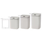 Inductive Smart Trash Can with Sealed Lid and Odor-Proof Technology Touch Control Switch Hands-Free Automatic Sensor Waste Bin Easy-to-Clean for Office Bathroom Bedroom Kitchen