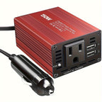 150W Car Power Inverter 12V DC to 110V AC Converter with Dual USB 3.1A Ports – Vehicle Adapter Plug for Laptop, Phone, Tablet, Road Trip Essentials
