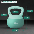 SOGES PVC Soft Kettlebell with Wide Non-Slip Handle – Iron Sand Filled Strength Training Kettlebell 10 to 30 lbs, Safe for Home Gym, Floor & Kids, Ideal for Women & Beginners, Swings Squats HIIT CrossFit