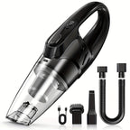 Cordless Car Vacuum Cleaner 6000PA High-Power Suction, 2000mAh Rechargeable Handheld Vacuum with 5 Accessories, Quiet Motor for Car Interior, Home & Pet Hair – Pink Women's Gift