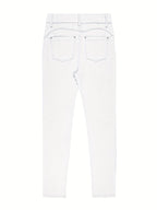 Women's High Waist Stretch Skinny Jeans Metal Button Detail Street Style Slim Fit Denim Pants 10 Colors S-XXL
