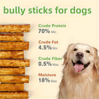 Dog Collagen Chew Sticks Chicken & Duck Flavor High-Protein Natural Dental Treats Durable Training Reward for Medium & Large Dogs – Molar Bully Sticks
