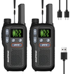 BAOFENG Walkie Talkies for Adults Long Range – 22 FRS Channels, VOX Hands-Free, USB-C Rechargeable Li-ion Battery, LCD Display, Built-in Flashlight, 2-3 Mile Range for Hiking, Camping & Family Outdoor Use