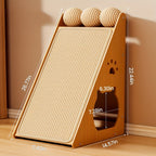 27 Inch Sisal Cat Scratching Board – Multi-Functional Wear-Resistant Cat Paw Pad Furniture Protector with 3 Teaser Balls, Easy Install, Indoor Cat Scratching Pad