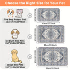 Pet Feeding Mat for Dogs & Cats - Waterproof Non-Slip Absorbent Food Bowl Mat 11.8x17.7 Inch, Washable Placemat for Messy Eaters, Splash-Resistant Easy Clean Dog & Cat Bowl Mat, Great Pet Owner Gift