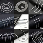 8pcs Men's Stainless Steel Necklace Set – Cuban Chain & Twisted Chain Hip Hop Street Style, Durable Fashion Chains for Men, Perfect Gift for Boyfriend, Son, Father's Day & Birthday