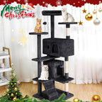 54 Inch Cat Tree Tower for Indoor Cats – Multi-Level Activity Center with Scratching Posts, Condo House & Toys for Kittens & Adult Cats, Dark Gray