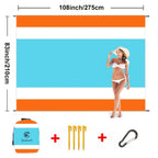 Sandproof Beach Blanket Oversized Up to 108x120 Inches – Quick Dry Lightweight Sand Free Mat for Beach Camping Picnic Travel, 8 Styles, Fits 2-10 Adults