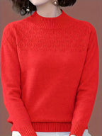 Viscose Sweater Pullover Women Plus Size Round Neck Long Sleeve Knit Top Spring Fall – Elegant Solid Color Stretch Casual Formal Shirt S-XXL
