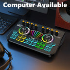 Microphone Mixer Bundle Kit for Podcast Recording Studio – Audio Mixer with Mic Stand, Sound Card, Streaming & Karaoke Setup for PC Phone Gaming