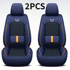 Universal Car Seat Covers Faux Leather Waterproof – Full Set 5-Seat or 2 Front Seats for SUV Sedan Pickup, 3D Diamond Sponge Cushion, Stretchable Non-Slip