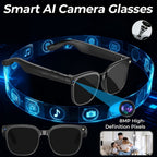 AI Smart Glasses with Camera or Audio – Real-Time Translation 110+ Languages, HD Video Recording, AI Voice Control, HiFi Music & Calling, Photochromic Lenses, Sports Skiing Outdoor Wearable Tech