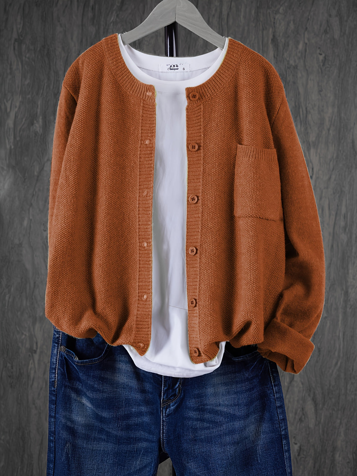 Women's Button-Front Pocket Cardigan Sweater – Casual Cozy Knit Open Layer for Autumn & Winter in 13 Colors