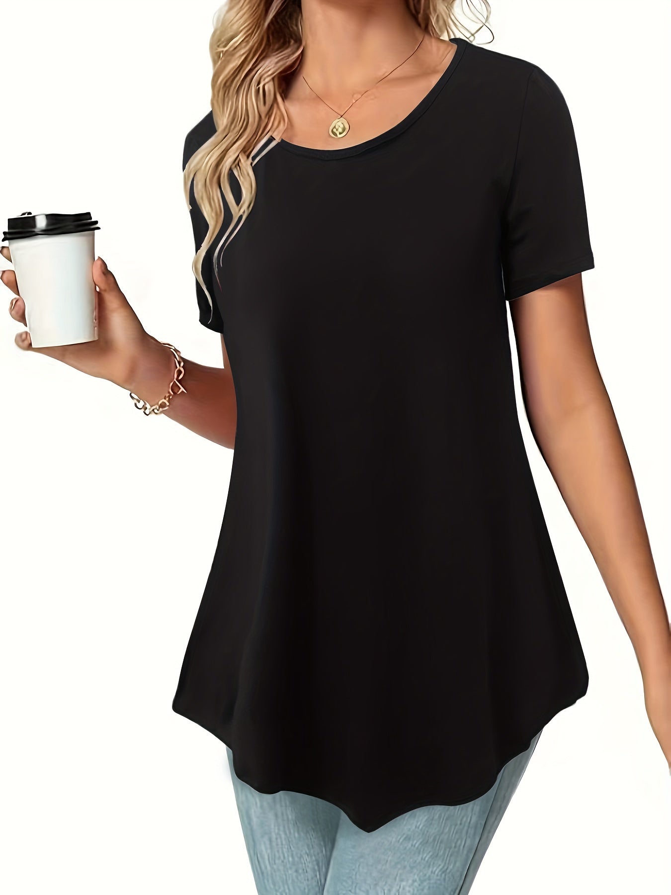 Women's Waist Cinching Dress Shirt Short Sleeve Casual Summer Knit Top Stretchy Fitted Blouse Black Blue Burgundy S M L XL XXL