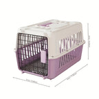 Aviation Certified Pet Carrier Crate for Air Travel - IATA FAA Approved Portable Dog Cat Carrier Box Airline Cabin Approved Breathable Sturdy Easy Assembly Small Animal Travel Crate for Airplane