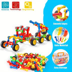 83 Piece STEM Building Blocks Toy for Kids Boys & Girls – Creative Educational Construction Set with Random Colors – Fun Engineering Brick Kit – Birthday & Christmas Gift for Children Ages 3-10