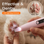 Electric Pet Paw Trimmer with LED Light USB Rechargeable - Low Noise Dog & Cat Grooming Clipper for Paw Hair, Whiskers & Eye Area, Multi-Function Cordless Pet Hair Trimmer for Small Medium Dogs & Cats