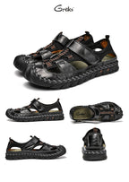 Men's Closed Toe Fisherman Sandals – Handmade Breathable Water Shoes, Non-Slip Anti-Collision Outdoor Hiking Athletic Beach Sandals for Summer | Velora