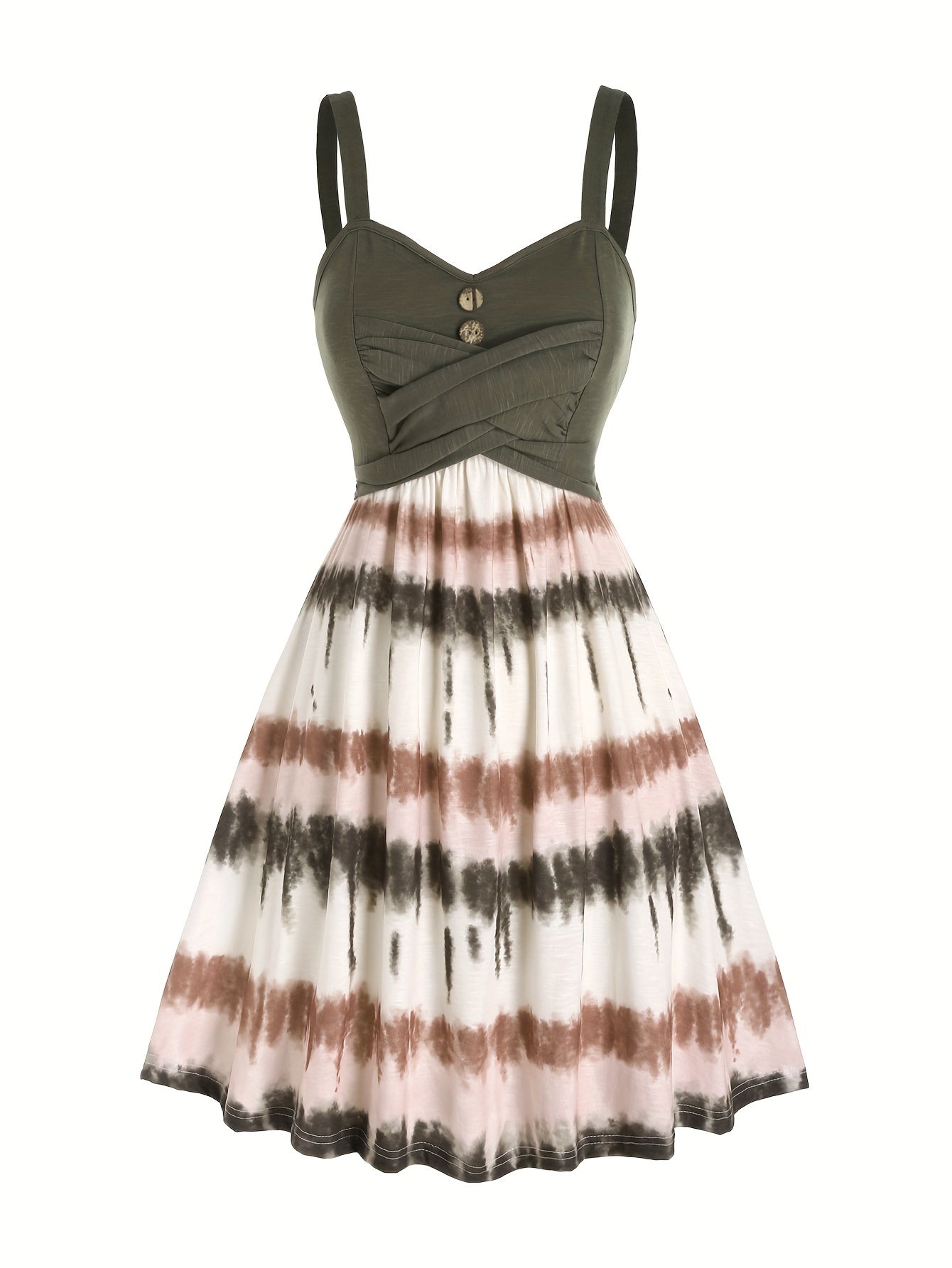Tie Dye Print Dress Women Sleeveless Backless V-Neck Summer Casual Sundress Boho Colorful Mini Dress S-XXL Multiple Colors