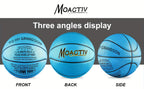 Engraved Basketball for Grandson & Son – Personalized Inspirational Size 7 Basketball with Pump, Motivational Gift for Birthday Christmas Anniversary, Blue Red Gold Black