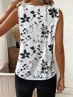 Women's Elegant Floral Print Sleeveless Vest - Casual Chic Tank Top Summer Boho Blouse Ladies Fashion Lightweight Outerwear New Arrival