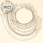 11 Piece 925 Sterling Silver Snake Chain Bangle Set for Women – Bohemian Stackable Twisted Bracelets, Vintage Holiday Jewelry Gift Set for Her