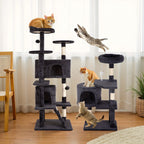 Multi-Level Cat Tree Tower with Scratching Post – Indoor Kitten Activity Center Playhouse, Easy to Assemble, Available in 22"/54"/60"/70" Heights & 7 Colors, Perfect Cat Gift