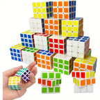 Mini 3x3 Magic Cube Puzzle Bulk Pack – 24 Pieces Beginner Speed Cube Party Favors, Classroom Prizes & School Rewards | Mixed Colors PP Material | Birthday Easter Christmas Stocking Stuffers for Kids