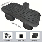 Inflatable Car Mattress for Back Seat SUV Truck MPV – Portable Air Bed with 2 Pillows for Camping Road Trips Outdoor Travel Dark Blue