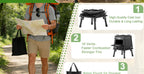 Portable Wood Burning Camp Stove with BBQ Scissors - Lightweight Outdoor Hiking Cookstove & Picnic Grill Set for Travel Camping