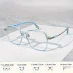 Oversized Blue Light Blocking Reading Glasses for Men & Women – Clear Lens Anti-Blue Light Computer Readers, Metal Spring Hinge, +1.0 to +4.0 Diopters, 4 Colors
