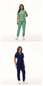 Unisex Medical Scrubs Set – Breathable Quick-Dry V-Neck Top & Drawstring Jogger Pants, Nursing Uniform for Women & Men, 7 Colors, Sizes S-XXL, Ideal for Hospitals, Dental Clinics & Veterinary Work