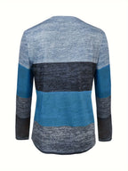 V-Neck Long Sleeve Top Women Geometric Print Casual Shirt Spring Summer Fall Stretchy Polyester Elastane Coffee Peacock Blue S M L XL XXL