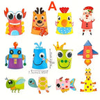 Paper Cup Craft DIY Set 12pcs Kids Arts and Crafts Kit Creative Handmade Activity for Children Ages 3 and Up Fine Motor Skills Development Birthday Gift Holiday Craft Project Boys Girls