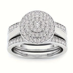 9 Piece Princess Cut Cubic Zirconia Bridal Wedding Ring Set for Women – Stackable Engagement Rings, Classic Jewelry Gift for Girlfriend & Wife